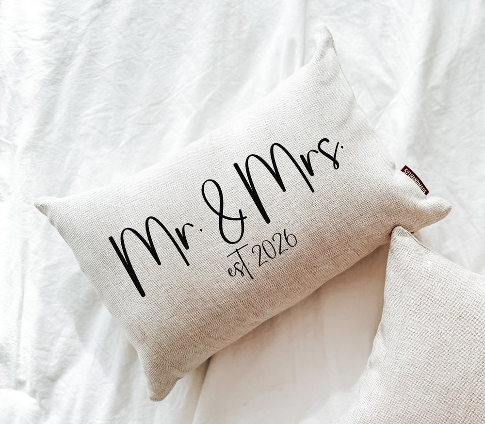 Mr. & Mrs. Est. 2026 Pillow