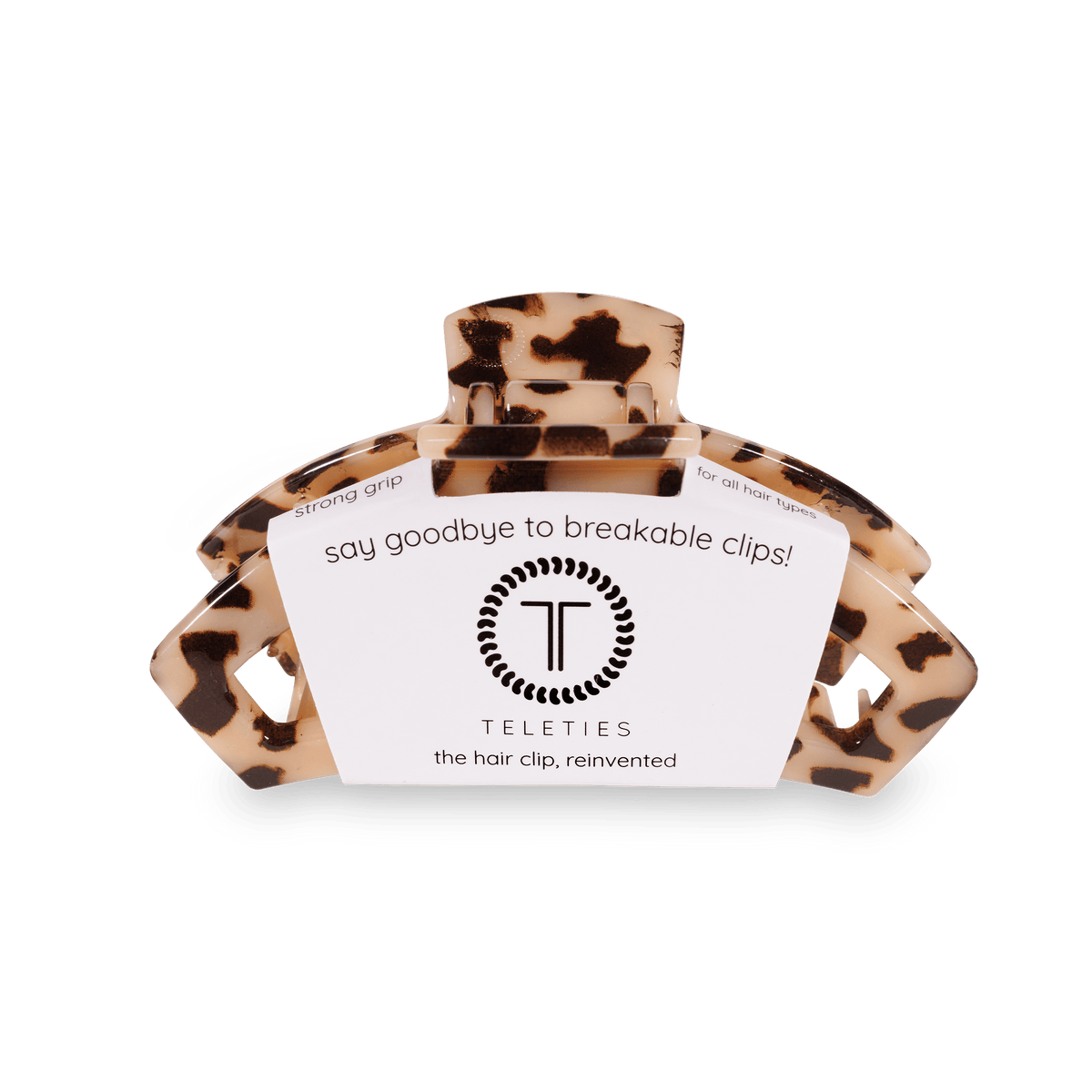 Open Blonde Tortoise Medium Hair Clip