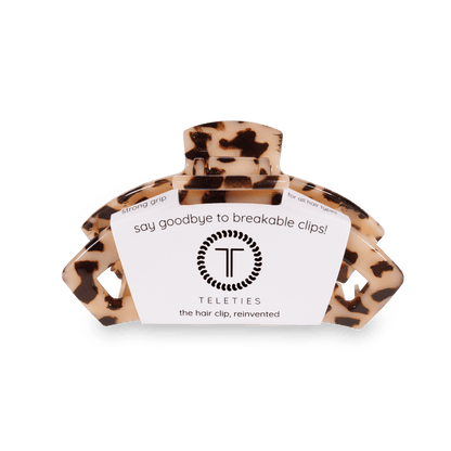Open Blonde Tortoise Medium Hair Clip