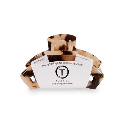 Open Blonde Tortoise Tiny Hair Clip