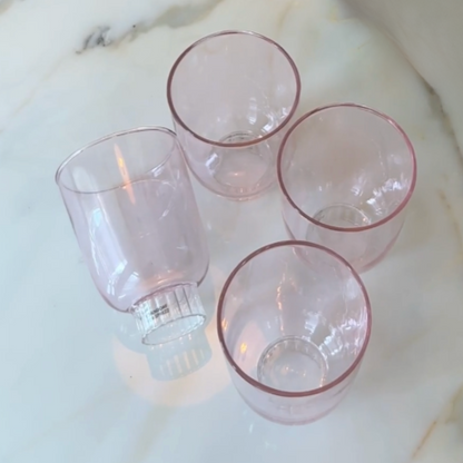 Romantic Stemless Wine Glasses