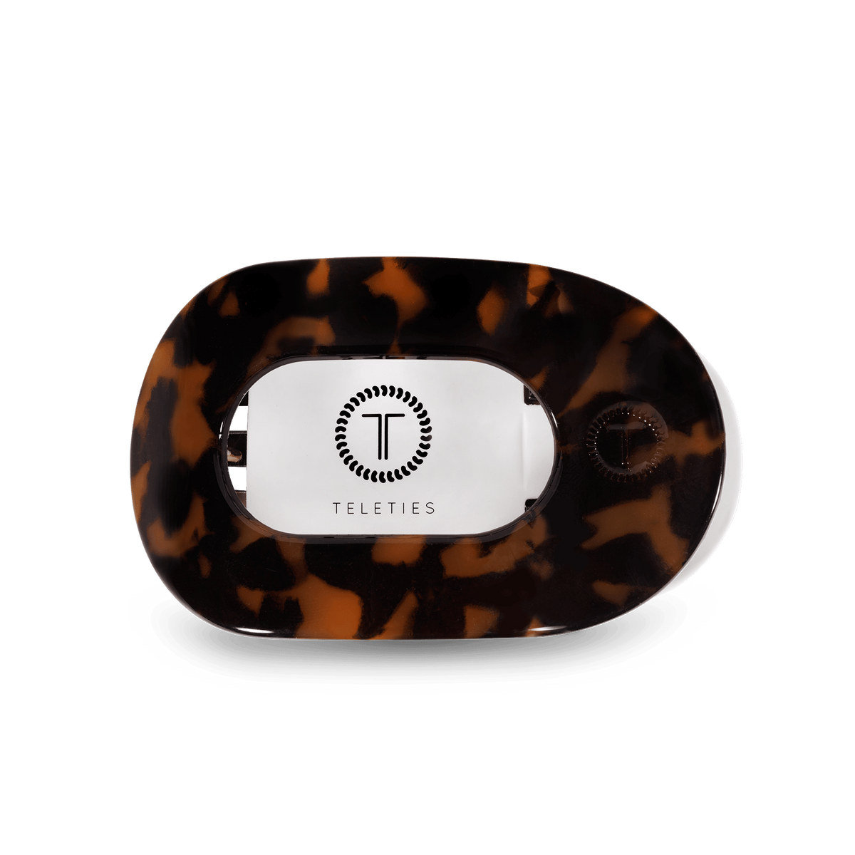 Tortoise Small Flat Round Hair Clip