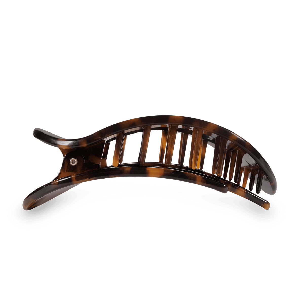 Tortoise Large Flat Round Hair Clip