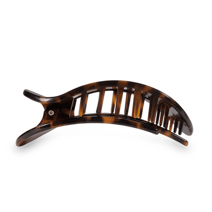 Tortoise Large Flat Round Hair Clip