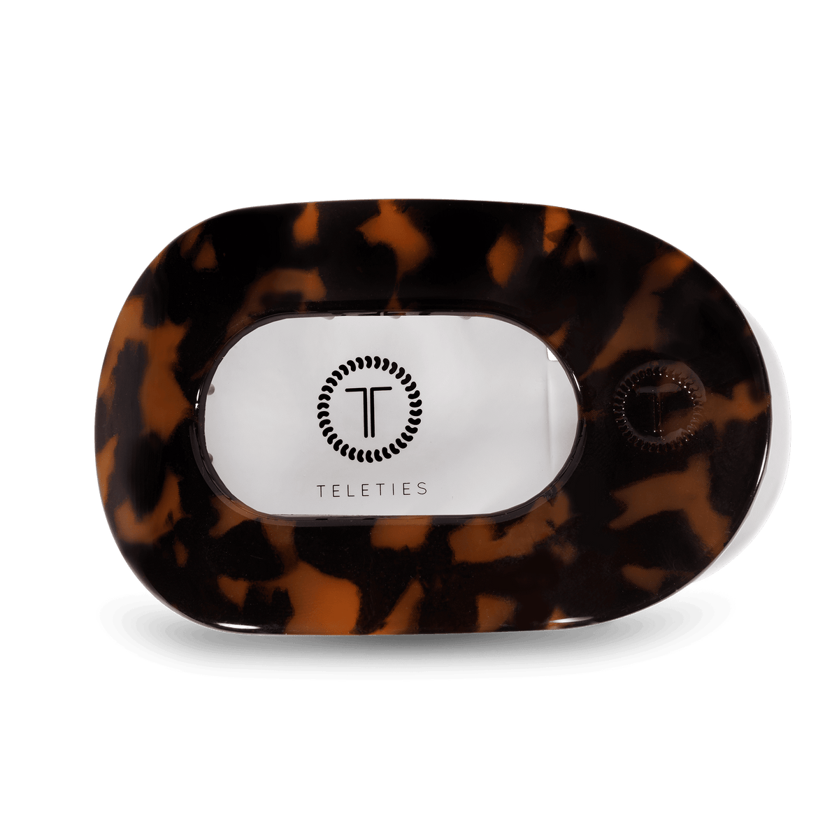 Tortoise Large Flat Round Hair Clip