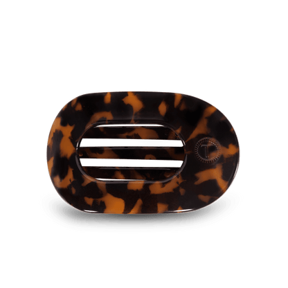 Tortoise Medium Flat Round Hair Clip