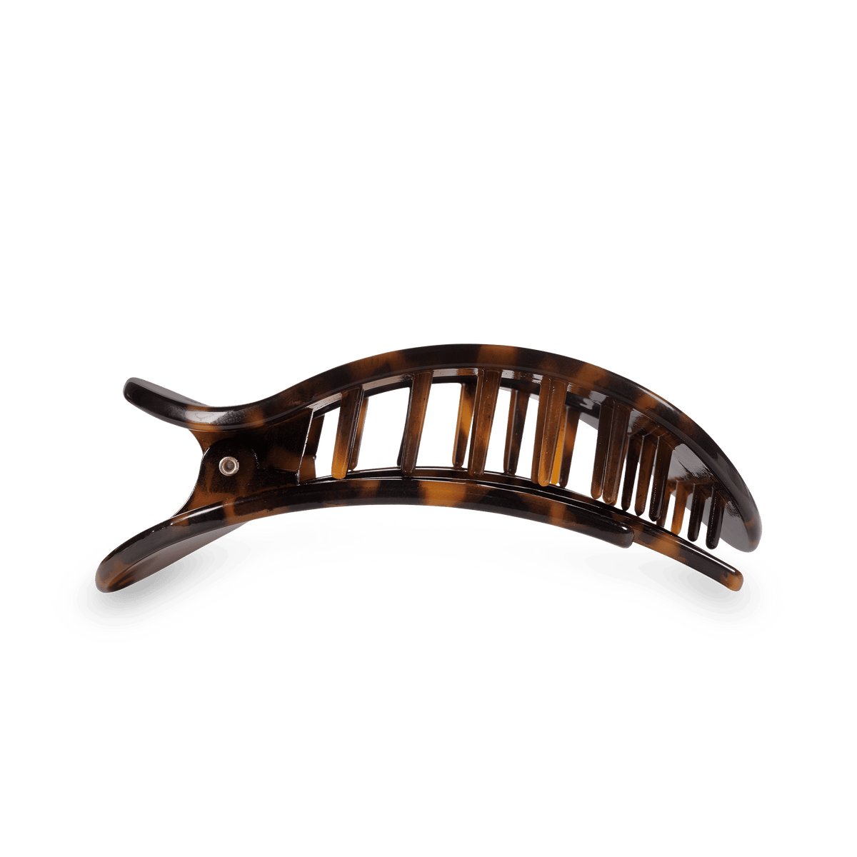 Tortoise Medium Flat Round Hair Clip