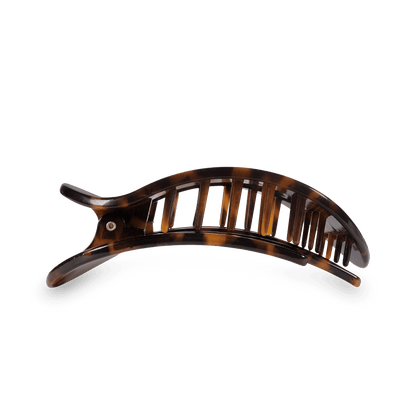 Tortoise Medium Flat Round Hair Clip