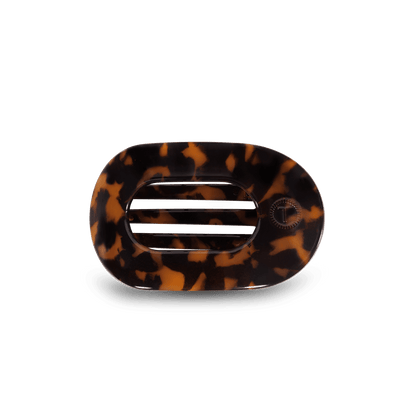 Tortoise Small Flat Round Hair Clip