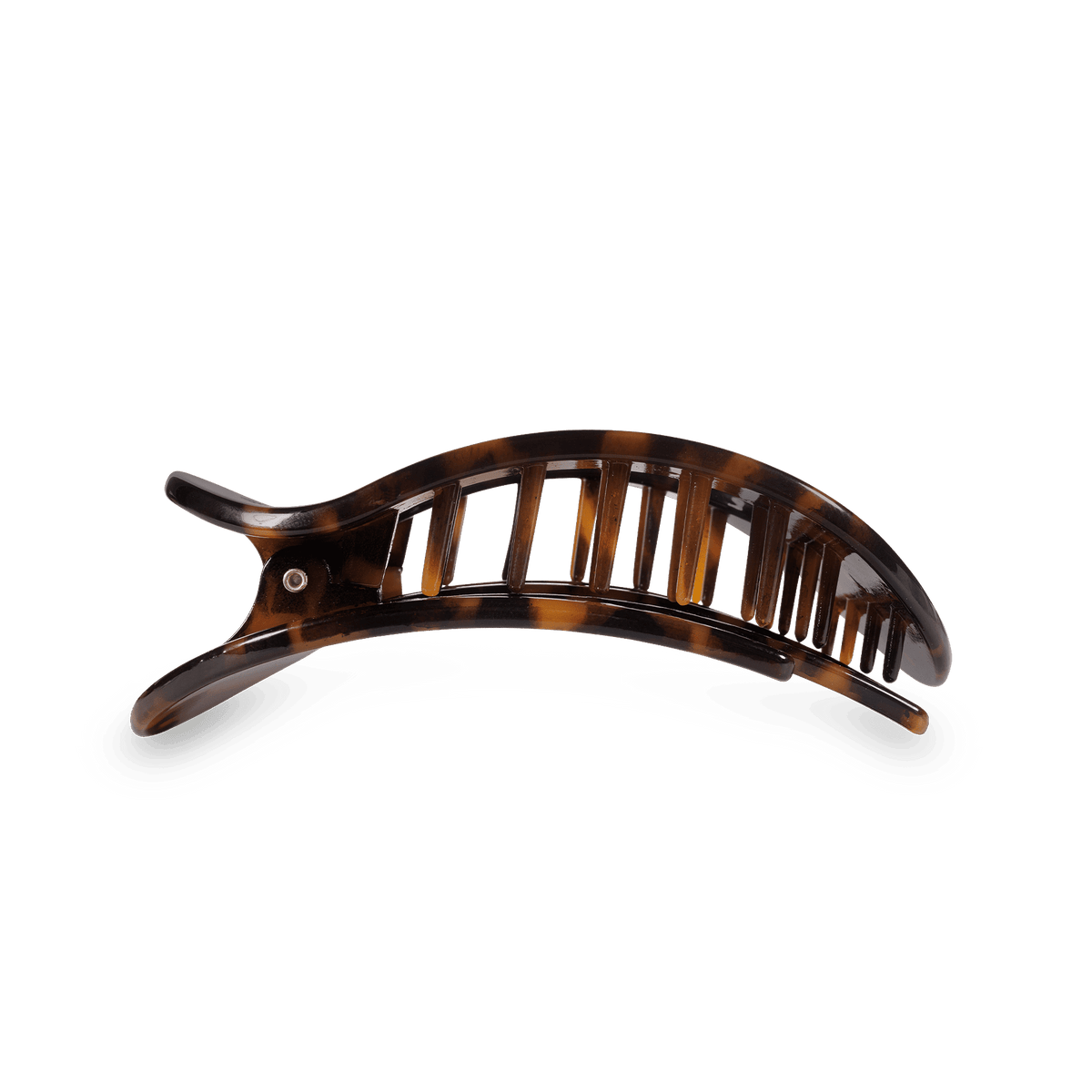 Tortoise Small Flat Round Hair Clip