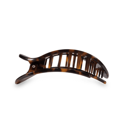 Tortoise Small Flat Round Hair Clip