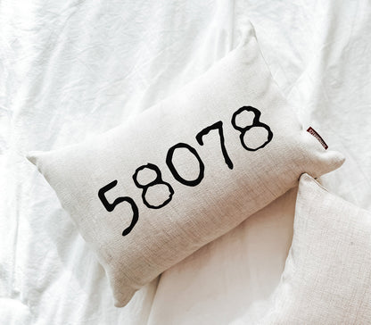 Typewriter Zip Code Pillow